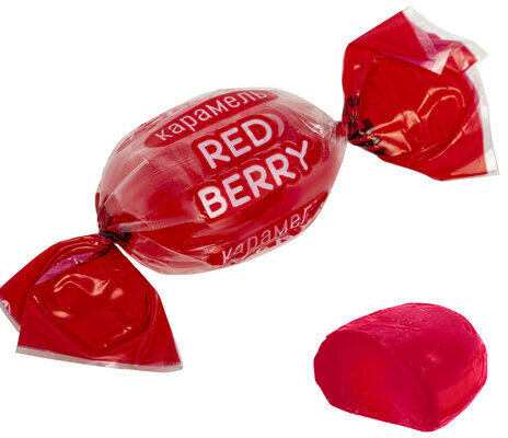 Карамель леденцовая RED BERRY с ягодным вкусом, 500 г, ВК289