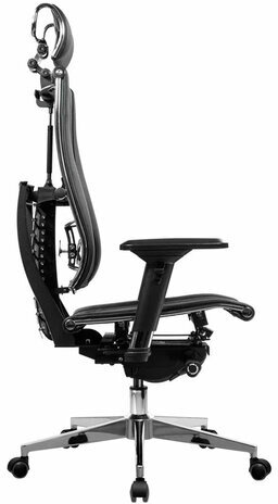 Кресло МЕТТА "YOGA" Y 4DT B2-14D, адаптивная спинка, 3D-подголовник, сверхпрочная сетка, черное