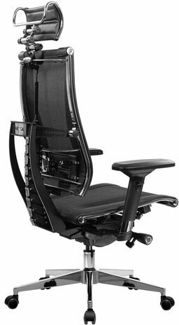 Кресло МЕТТА "YOGA" Y 4DT B2-14D, адаптивная спинка, 3D-подголовник, сверхпрочная сетка, черное