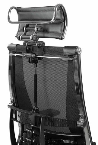 Кресло МЕТТА "YOGA" Y 4DT B2-14D, адаптивная спинка, 3D-подголовник, сверхпрочная сетка, черное