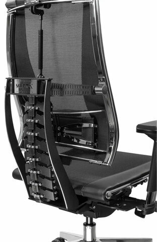 Кресло МЕТТА "YOGA" Y 4DT B2-14D, адаптивная спинка, 3D-подголовник, сверхпрочная сетка, черное