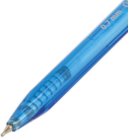 Ручка шариковая масляная автоматическая BRAUBERG "Extra Glide R Tone", СИНЯЯ, узел 0,7мм, линия письма 0,35 мм, 142934