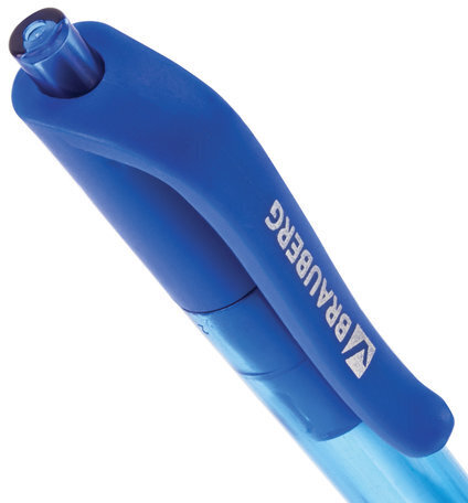 Ручка шариковая масляная автоматическая BRAUBERG "Extra Glide R Tone", СИНЯЯ, узел 0,7мм, линия письма 0,35 мм, 142934