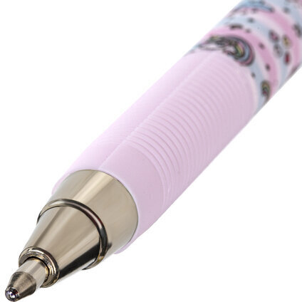 Ручка шариковая ЮНЛАНДИЯ "UNICORN", синяя, SOFT TOUCH покрытие, узел 0,7 мм, линия письма 0,35 мм, 143726