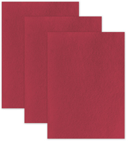 Цветной фетр для творчества, 400х600 мм, ОСТРОВ СОКРОВИЩ, 3 листа, толщина 4 мм, плотный, красный, 660658