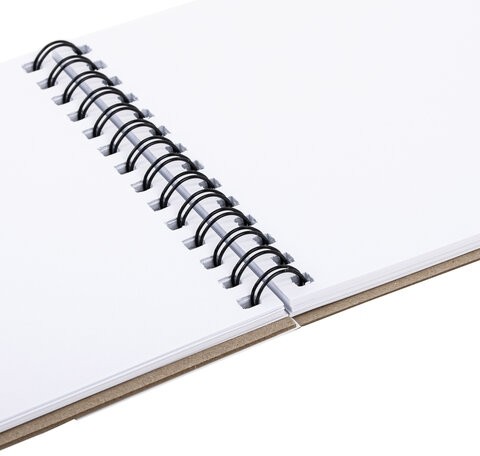 Скетчбук, белая бумага, 160 г/м2, плотная, 19х19 см, 60 л., гребень, твердая обложка, КРАФТ, BRAUBERG ART CLASSIC, 116366