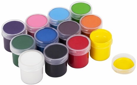 Гуашь ПИФАГОР "ЭНИКИ-БЕНИКИ NEW", 12 цветов, по 20 мл, 192526