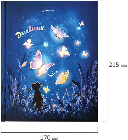 Дневник МП 1-11 класс 48 л., твердый, BRAUBERG, глянцевая ламинация, с подсказом, "Sweet Dreams", 106647