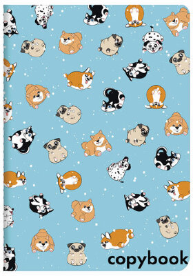 Тетрадь 40 л. в клетку обложка SoftTouch, бежевая бумага 70 г/м2, сшивка, А5 (147х210 мм), ЩЕНОЧКИ, BRAUBERG, 403777