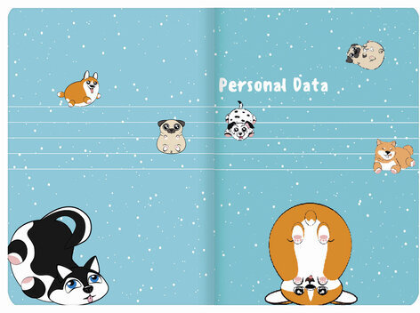 Тетрадь 40 л. в клетку обложка SoftTouch, бежевая бумага 70 г/м2, сшивка, А5 (147х210 мм), ЩЕНОЧКИ, BRAUBERG, 403777