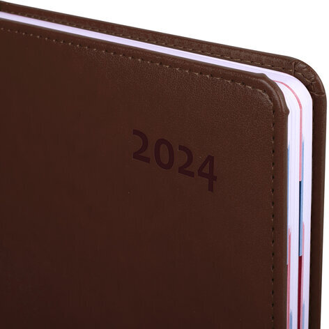Ежедневник датированный 2024 А5 148х218 мм GALANT "Ritter", под кожу, коричневый, 114763