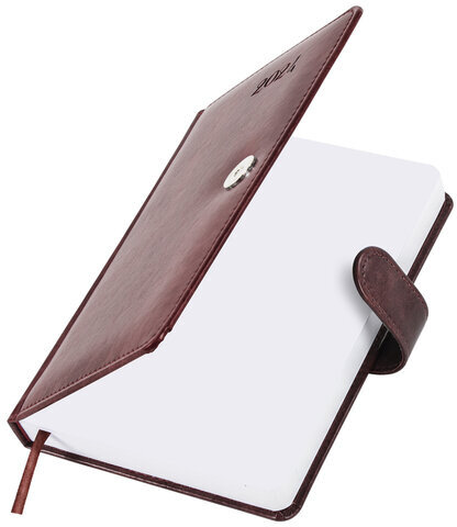 Ежедневник датированный 2024 А5 138x213 мм BRAUBERG "Legend", под кожу, застежка, коричневый, 114863