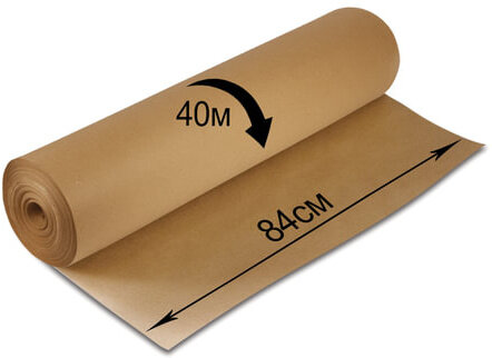 Крафт-бумага в рулоне, 840 мм x 40 м, плотность 78 г/м2, Марка А (Коммунар), BRAUBERG, 440146