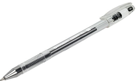 Ручка гелевая BRAUBERG "EXTRA", ЧЕРНАЯ, корпус прозрачный, узел 0,5 мм, линия 0,35 мм, 143900