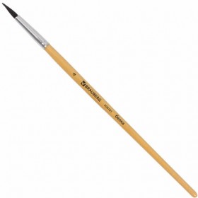 Кисть BRAUBERG, белка, круглая, № 4, 200181