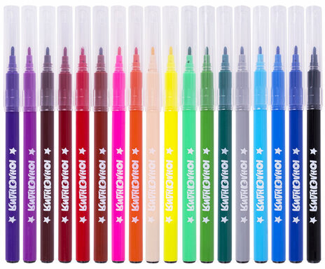 Фломастеры ЮНЛАНДИЯ 18 цветов "КЛАССНЫЕ!", вентилируемый колпачок, ПВХ, 152479