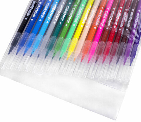 Фломастеры ЮНЛАНДИЯ 18 цветов "КЛАССНЫЕ!", вентилируемый колпачок, ПВХ, 152479