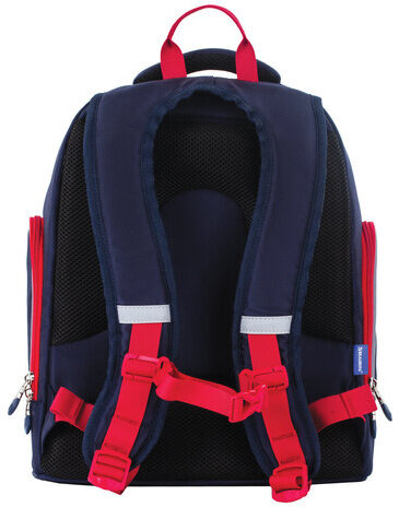 Рюкзак BRAUBERG CLASSIC, легкий каркас, премиум материал, Lion, синий, 37х32х21 см, 228829