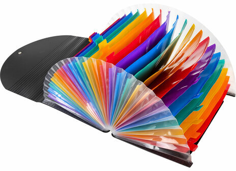 Папка-органайзер для бумаг и документов на резинке, 25 отделений, BRAUBERG DOCS, А4, черная, 271151