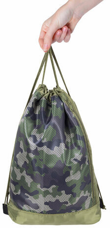 Мешок для обуви ЮНЛАНДИЯ, с ручками, боковой карман на молнии, 46х36 см, "Camo Mode", 271613