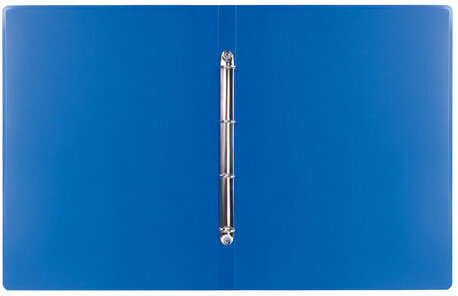 Папка на 4 кольцах БОЛЬШОГО ФОРМАТА А3, ВЕРТИКАЛЬНАЯ, 30 мм, синяя, 0,8 мм, BRAUBERG "Стандарт", 225765