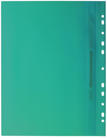 Скоросшиватель пластиковый с перфорацией BRAUBERG, А4, 140/180 мкм, зеленый, 226581