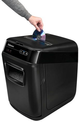 Уничтожитель (шредер) FELLOWES AUTOMAX 200C, АВТОПОДАЧА, 4 уровень секретности, фрагменты 4х38 мм, 200 листов, 32 л, FS-46536