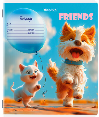 Тетрадь 12 л. BRAUBERG клетка, обложка картон, МИКС-4, 107276