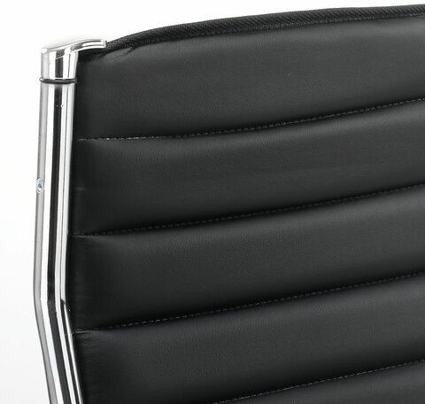 Кресло офисное BRABIX "Style EX-528", экокожа, хром, черное, 531947