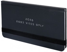 Еженедельник датированный 2026 с резинкой 171х93 мм, BRAUBERG, твердый, УФ-ЛАК, 64 л., &quot;Минимализм&quot;, 117350