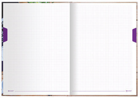 Блокнот БОЛЬШОЙ ФОРМАТ (215х295 мм) А4, 160 л., твердый, клетка, блок 5 цветов, BRAUBERG, "Офис", 111590