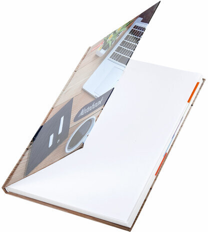 Блокнот БОЛЬШОЙ ФОРМАТ (215х295 мм) А4, 160 л., твердый, клетка, блок 5 цветов, BRAUBERG, "Офис", 111590