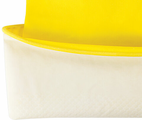 Перчатки хозяйственные латексные LAIMA "Стандарт", МНОГОРАЗОВЫЕ, хлопчатобумажное напыление, размер L (большой), 600270