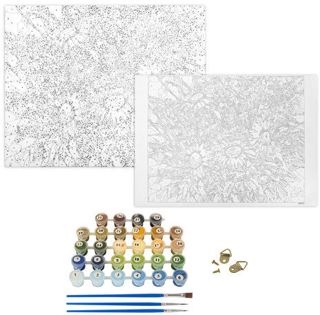 Картина по номерам 40х50 см, ОСТРОВ СОКРОВИЩ "Ромашки", на подрамнике, акрил, кисти, 662913