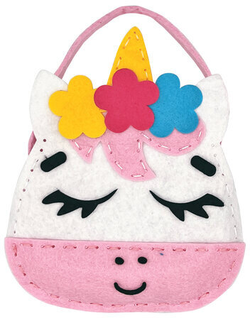 Набор для шитья сумочки из фетра "Единорожка", ЮНЛАНДИЯ, 664494