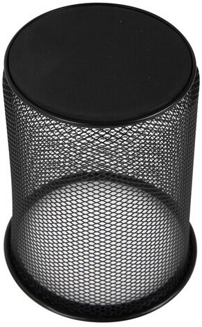 Подставка-органайзер BRAUBERG "Germanium", металлическая, круглое основание, 158х120 мм, черная, 231966