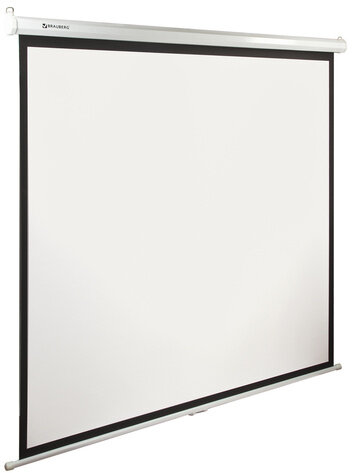 Экран проекционный настенный (200х200 см), матовый, 1:1, BRAUBERG "WALL", 236727