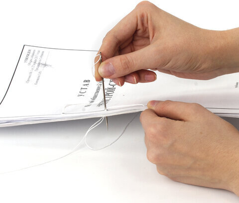 Набор для прошивки документов (игла 80 мм, нить 30 м), в блистере, STAFF, 604772