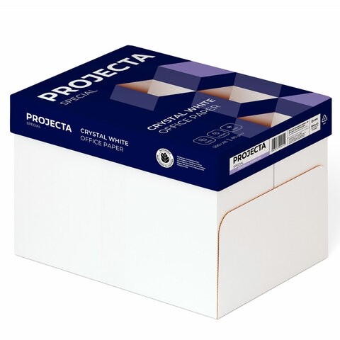 Бумага офисная БОЛЬШОГО ФОРМАТА (297х420), А3, 80 г/м2, 500 л., марка В, PROJECTA, Россия, 162% (CIE)