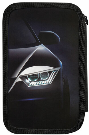 Пенал ПИФАГОР, 3 отделения, ламинированный картон, 19х11 см, "Car flash", 272254
