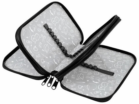 Пенал ПИФАГОР, 3 отделения, ламинированный картон, 19х11 см, "Car flash", 272254