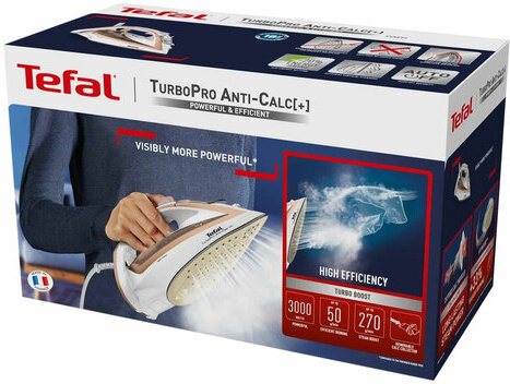 Утюг TEFAL FV5697E1, 3000 Вт, керамическое покрытие, антикапля, антинакипь, самоочистка, бежевый, 1830007645