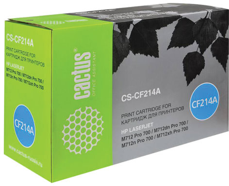 Картридж лазерный CACTUS (CS-CF214A) для HP LaserJet Enterprise M725/M712, ресурс 10000 стр., CS-CF214AR