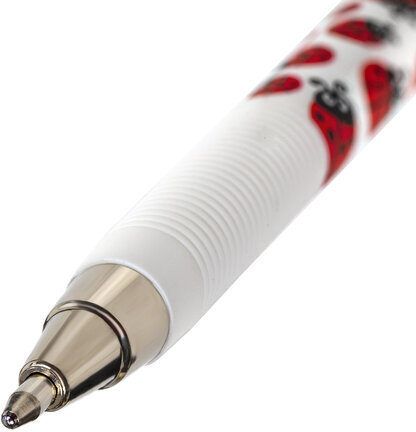 Ручка шариковая ЮНЛАНДИЯ "LADYBIRD", синяя, SOFT TOUCH покрытие, узел 0,7 мм, линия письма 0,35 мм, 143727