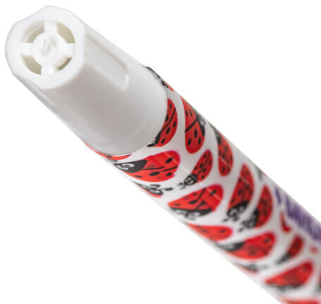 Ручка шариковая ЮНЛАНДИЯ "LADYBIRD", синяя, SOFT TOUCH покрытие, узел 0,7 мм, линия письма 0,35 мм, 143727