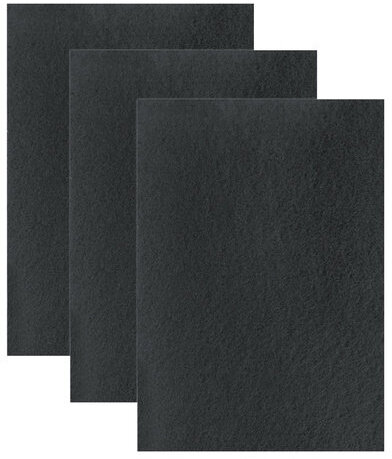 Цветной фетр для творчества, 400х600 мм, ОСТРОВ СОКРОВИЩ, 3 листа, толщина 4 мм, плотный, черный, 660659