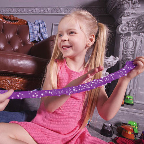 Слайм (лизун) "Slime Mega", светится в темноте, желтый, 300 г, ВОЛШЕБНЫЙ МИР, S300-19