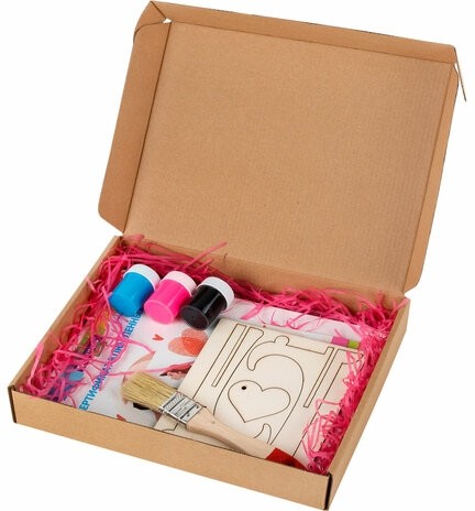 Набор отпечатки рук: холст 18х24 см, акрил 3 цвета, кисть + сертификат и подставка В ПОДАРОК! BRAUBERG HOBBY, 192527