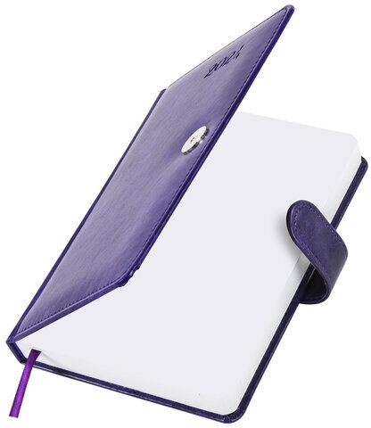 Ежедневник датированный 2024 А5 138x213 мм BRAUBERG "Legend", застёжка, под кожу, фиолетовый, 114864