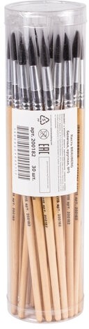 Кисть BRAUBERG, белка, круглая, № 5, 200182